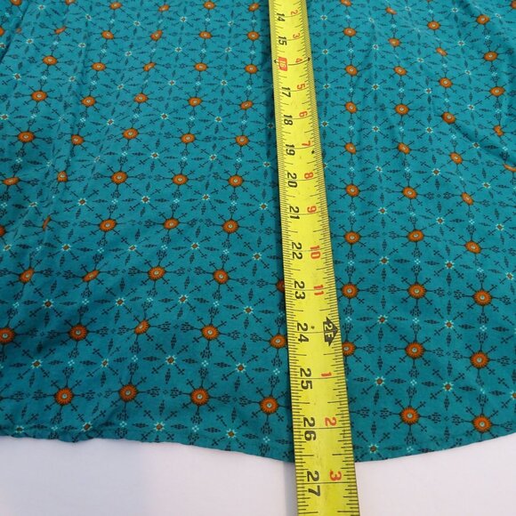 Vintage Wrangler Rancher Western Pearl Snap Shirt Women Size XXL Green Long Slv - Picture 10 of 10